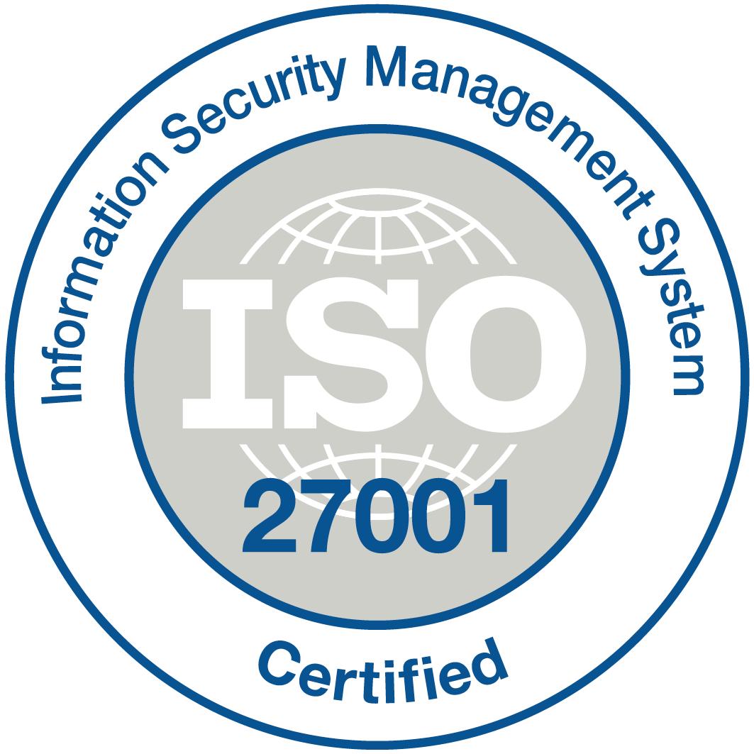 ISO/IEC 27001 certified